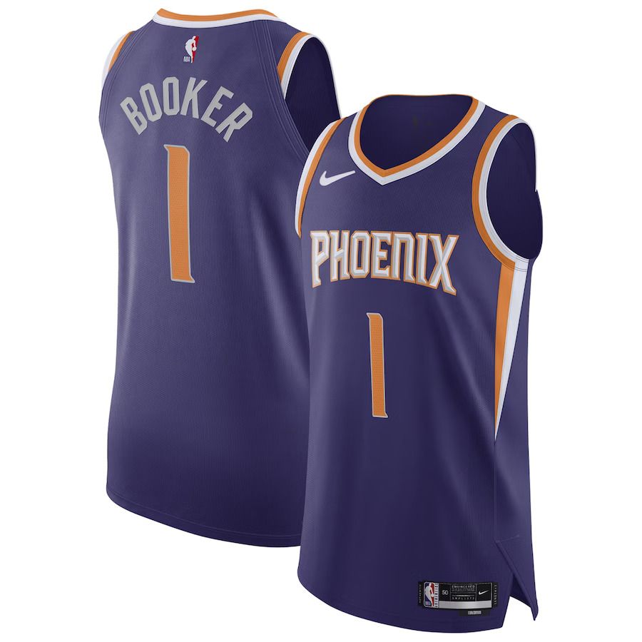 Men Phoenix Suns #1 Devin Booker Nike Purple 2022-23 Authentic Player NBA Jersey